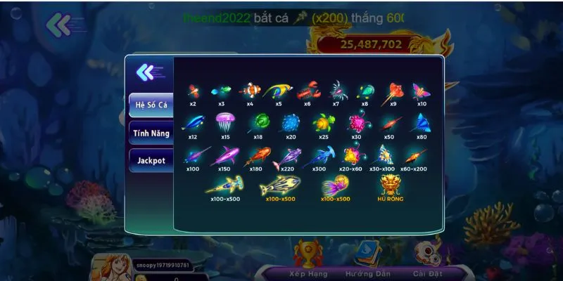 Cơ chế trả thưởng hấp dẫn của Vua Bắn Cá