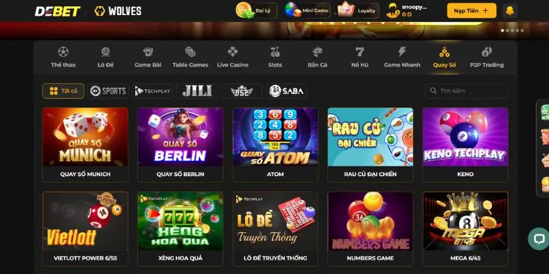 Ưu điểm vượt trội của sảnh xổ số Debet